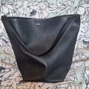 The Row N/S Park Tote Elegant Black Open Top Bucket Bag